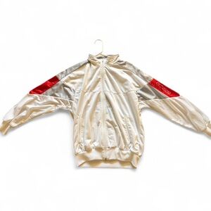Adidas White and red 80s vintage zip-up track jacket